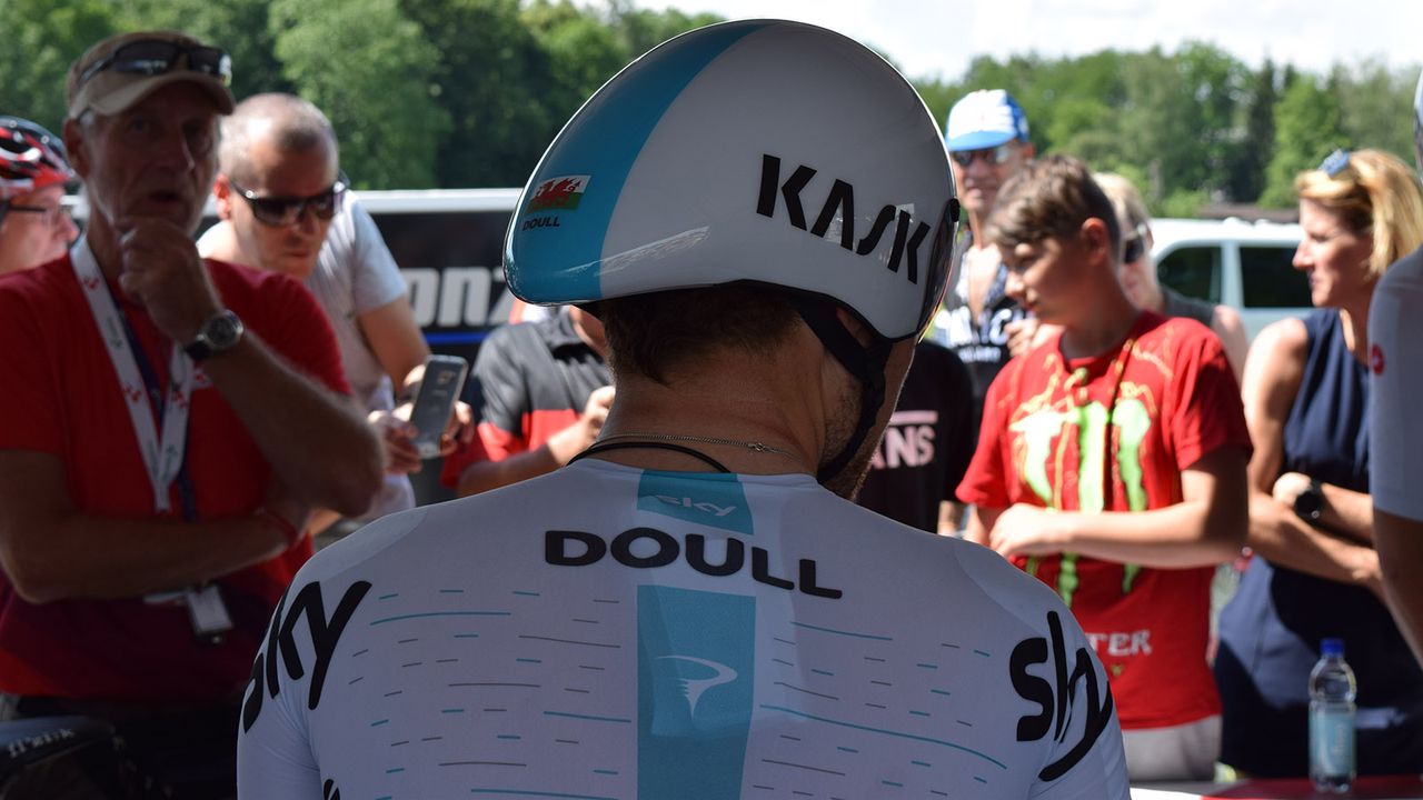 Team Sky customised their race jerseys with each rider's name on the back for the 2018 season, the Castelli speedsuits get the same treatment