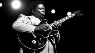B.B. King, onstage with Lucille in 1982