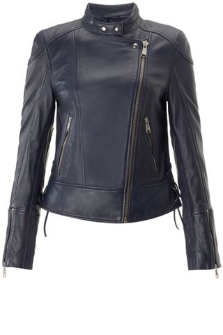 Whistles Kat Leather Collarless Jacket, £325