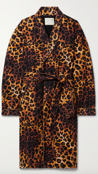 Oversized belted leopard-print cotton-flannel coat, £396