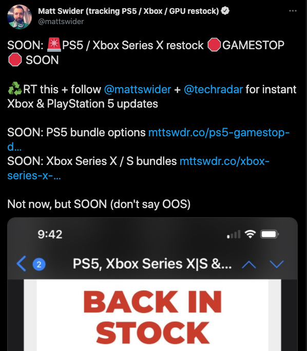 PS5 restock