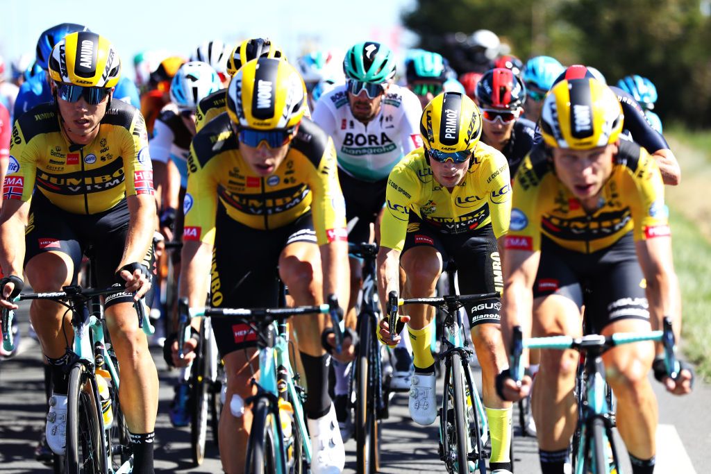 SAINTMARTINDERE FRANCE SEPTEMBER 08 during the 107th Tour de France 2020 Stage 10 a 1685km stage from ile dOleron Le Chateau dOleron to ile de Re Saint Martin de Re TDF2020 LeTour on September 08 2020 in Saint Martin de Re France Photo by Michael SteeleGetty Images