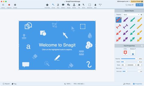 Screenshot of screen recorder Snagit by TechSmith