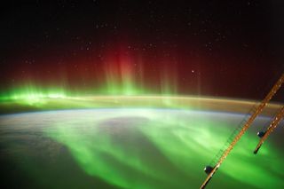 An aurora spotted from the International Space Station.