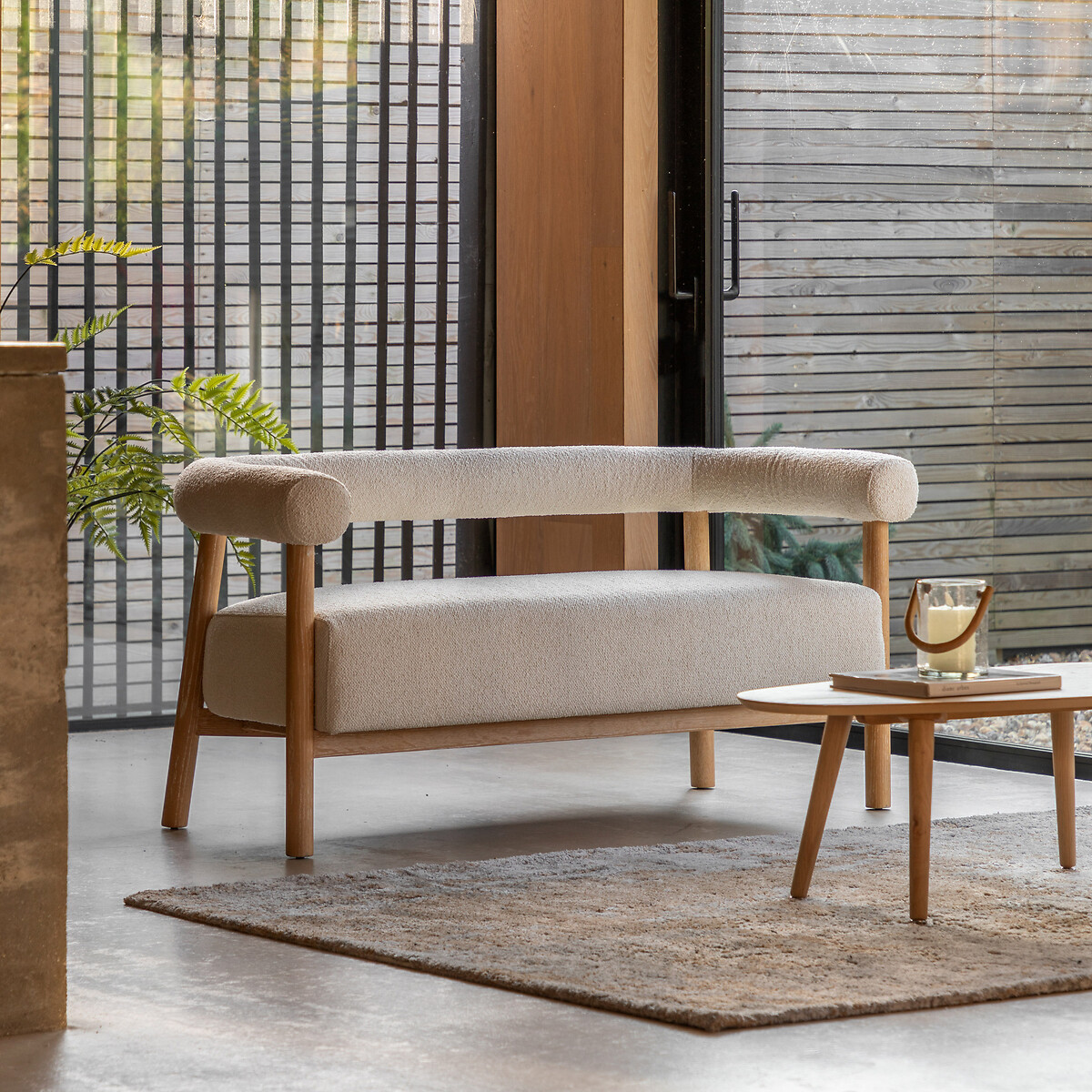 SO&#039;HOME, Aretha Mid-Century Boucle Accent Sofa