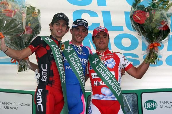 The podium at Coppa Agostoni