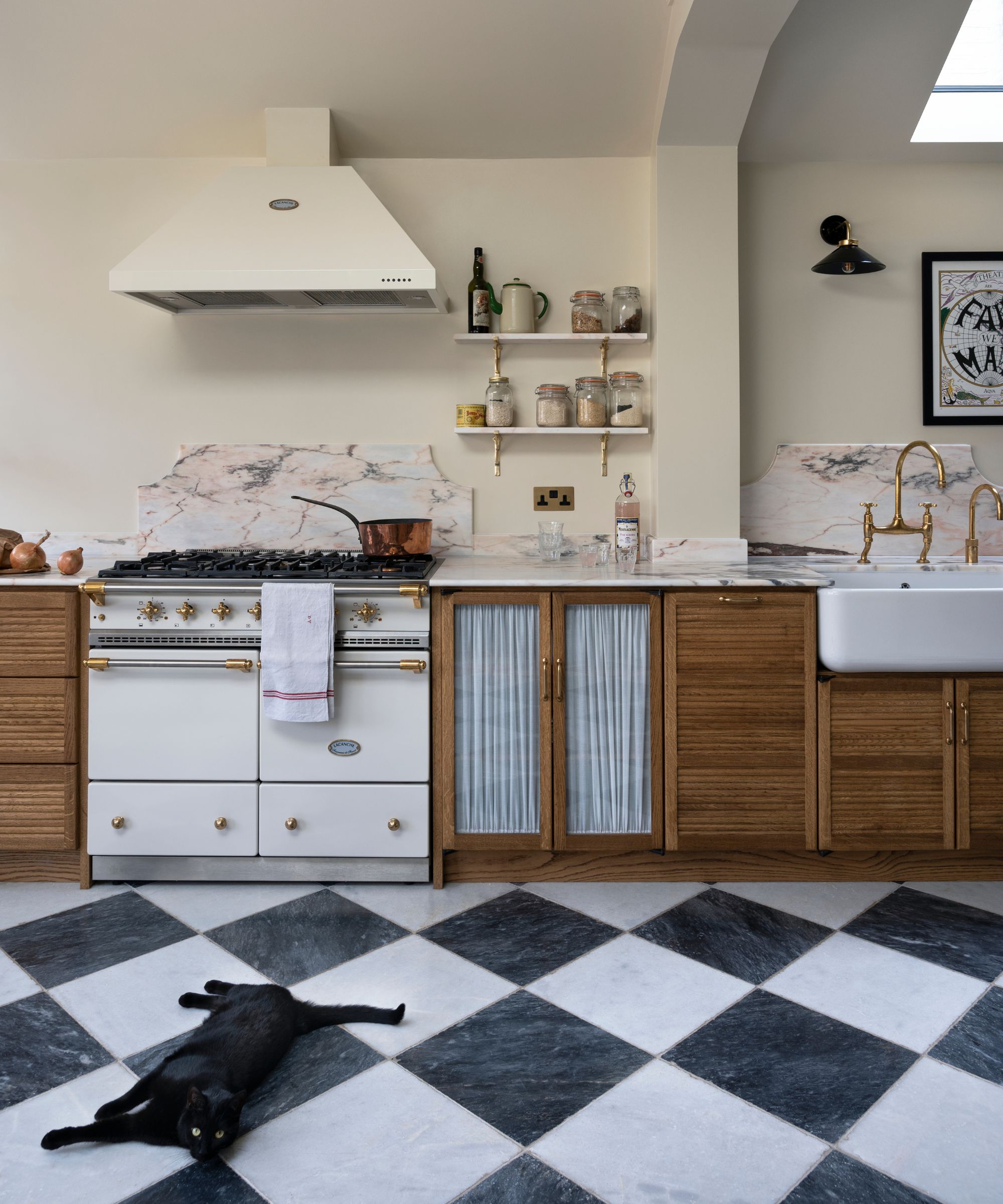 deVOL Haberdasher's kitchen with chequered tiled floor