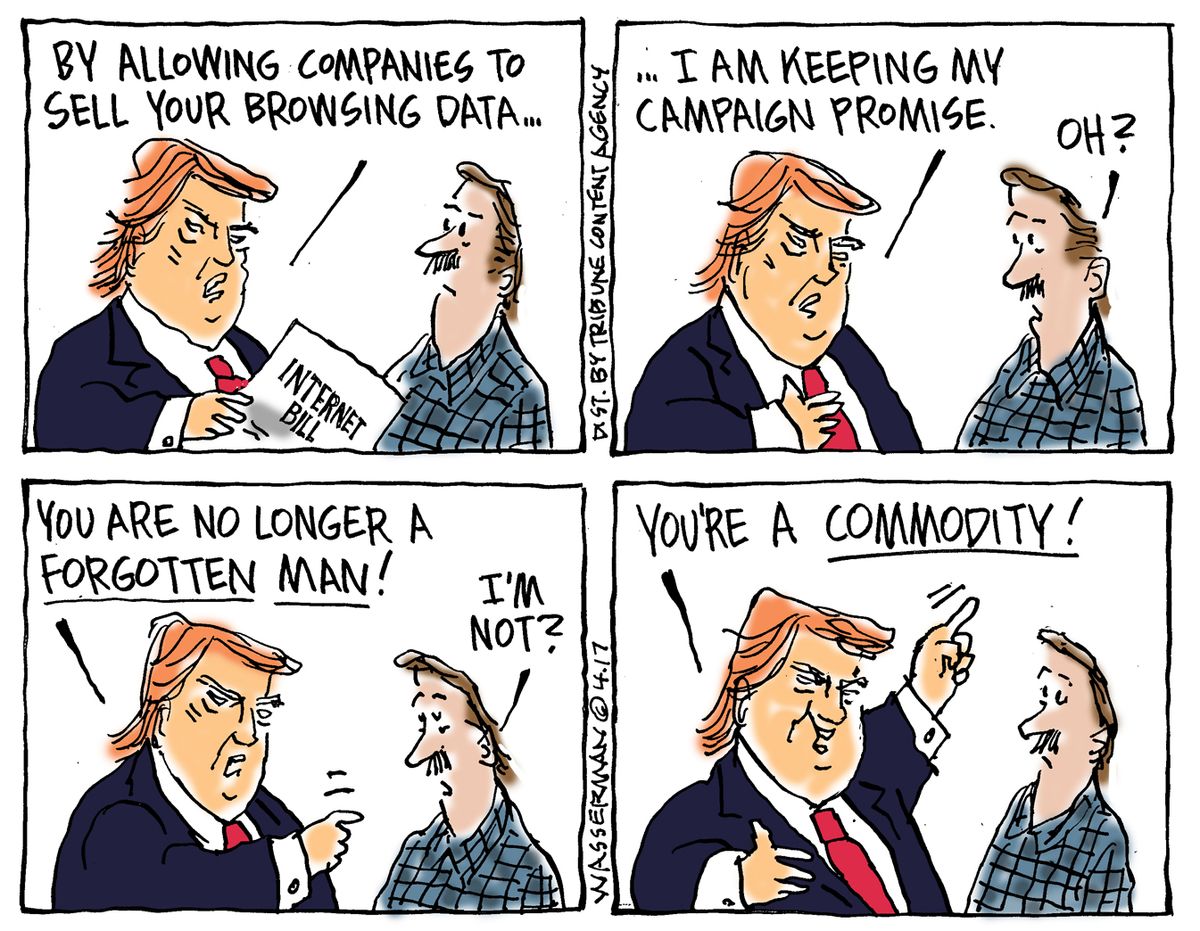 Political Cartoon U.S. Trump Internet Surveillance Campaign | The Week