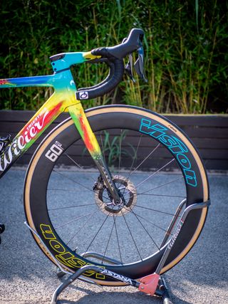 The Vision Metron 60 SL wheels also feature custom colour decals