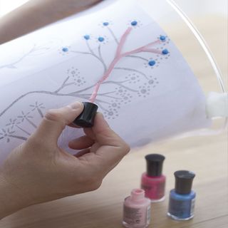 diy glassware painting using nail paints
