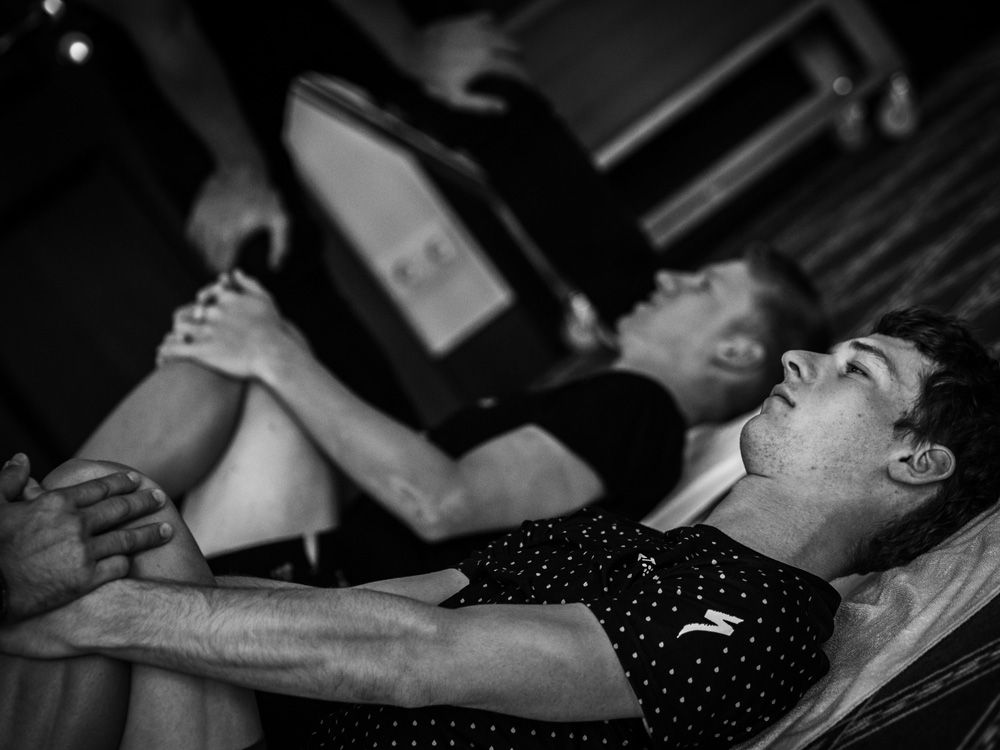 Riders did core strength sessions