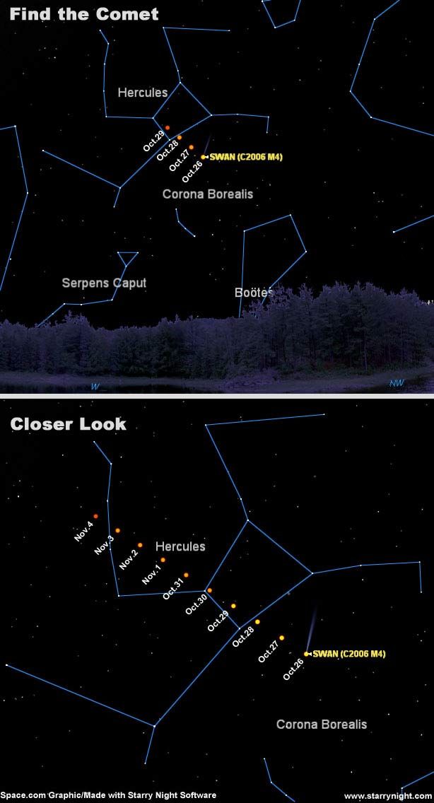 Wow! Striking Green Comet Suddenly Visible in Evening Sky Space