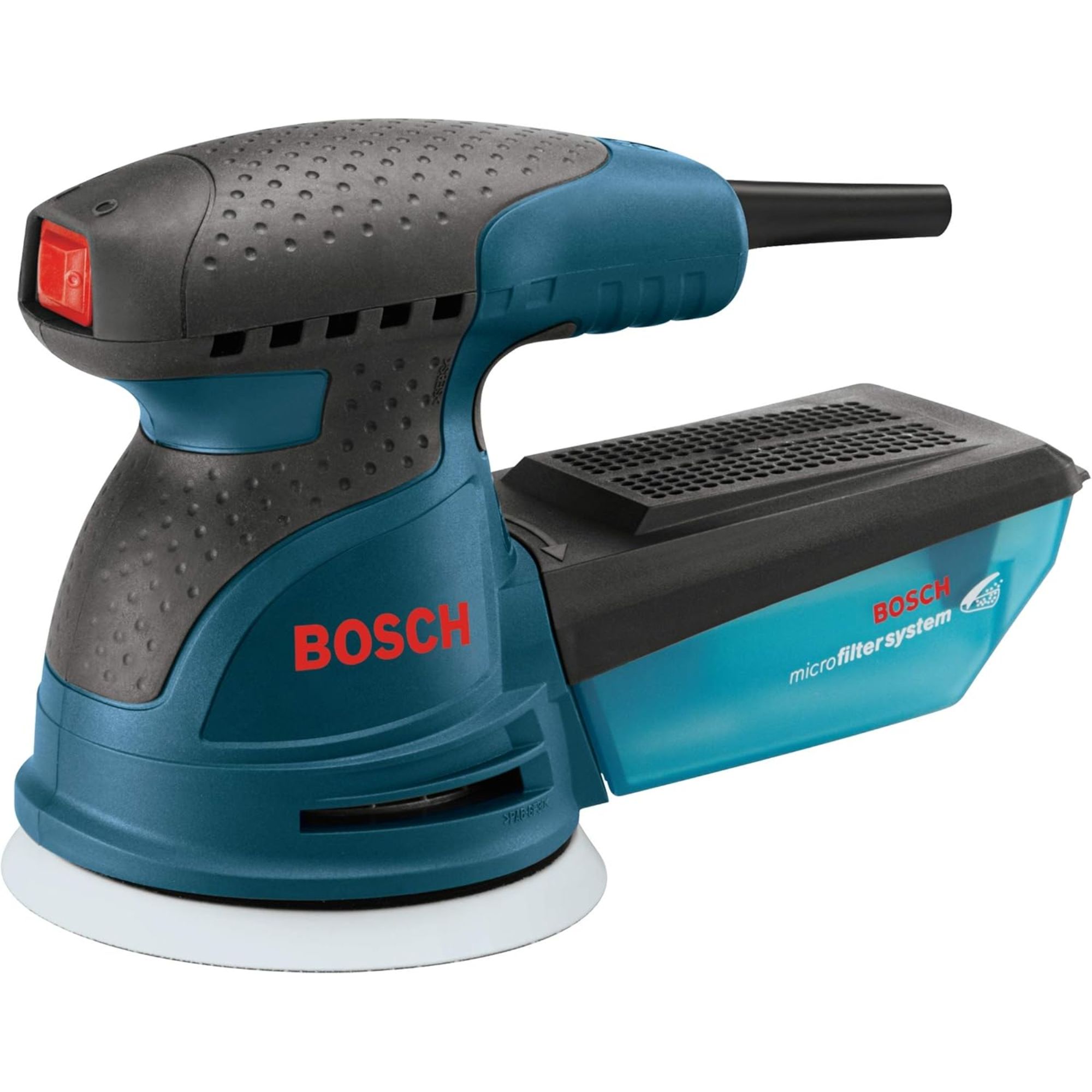 A black and blue Bosch sander