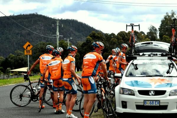 Genesys riders get briefed ahead of the day's travails.