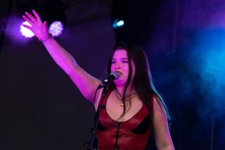 Lola Young performs during Standon Calling 2021 on July 25, 2021