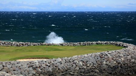 3rd hole at the Sudurnesja Golf Club in Gardur, Iceland