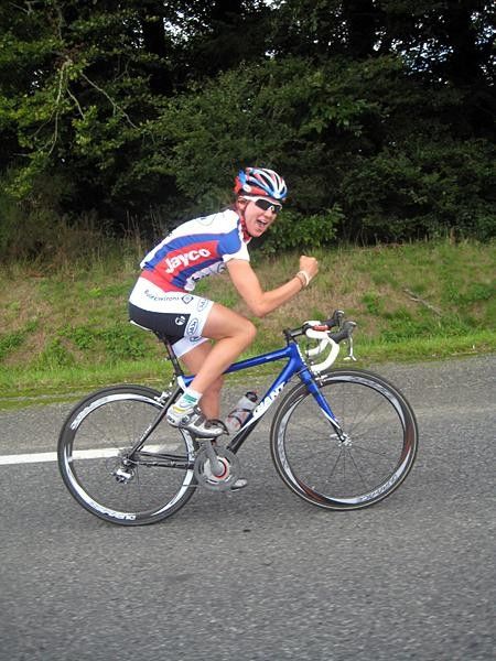 Making the final climb look easy on reco day.
