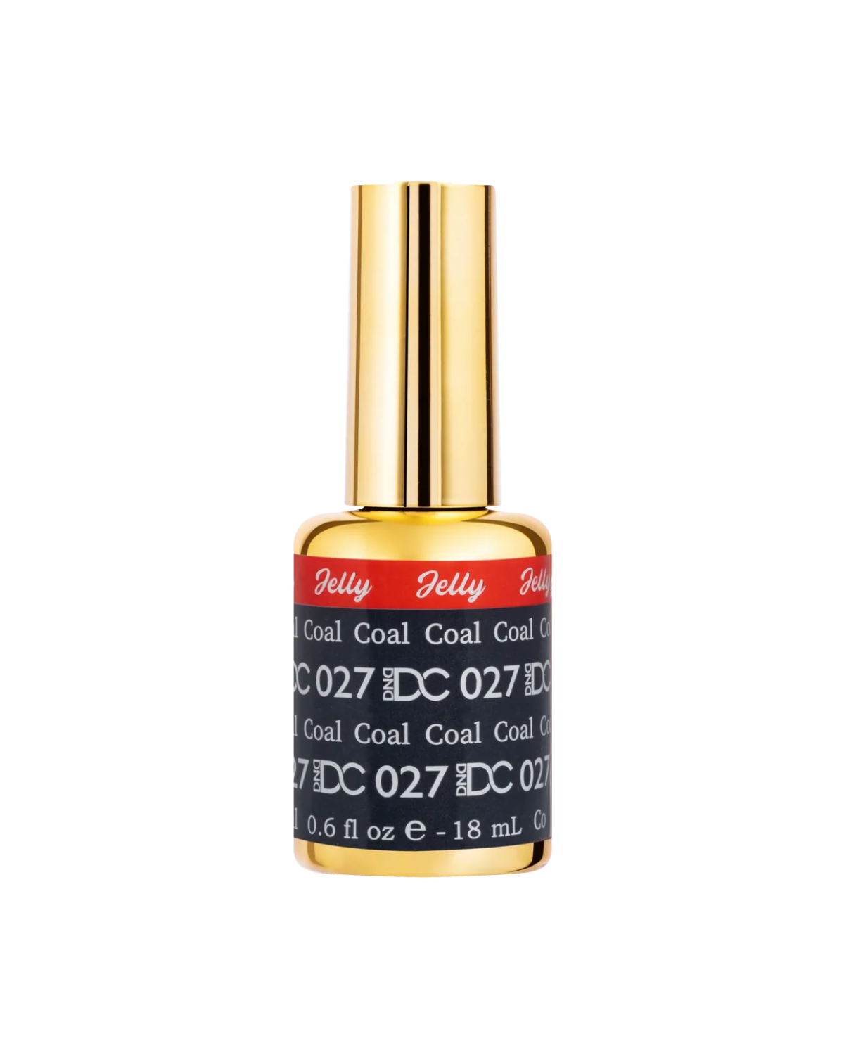 A bottle of DND coal jelly nail polish.