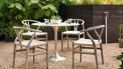 A round outdoor table