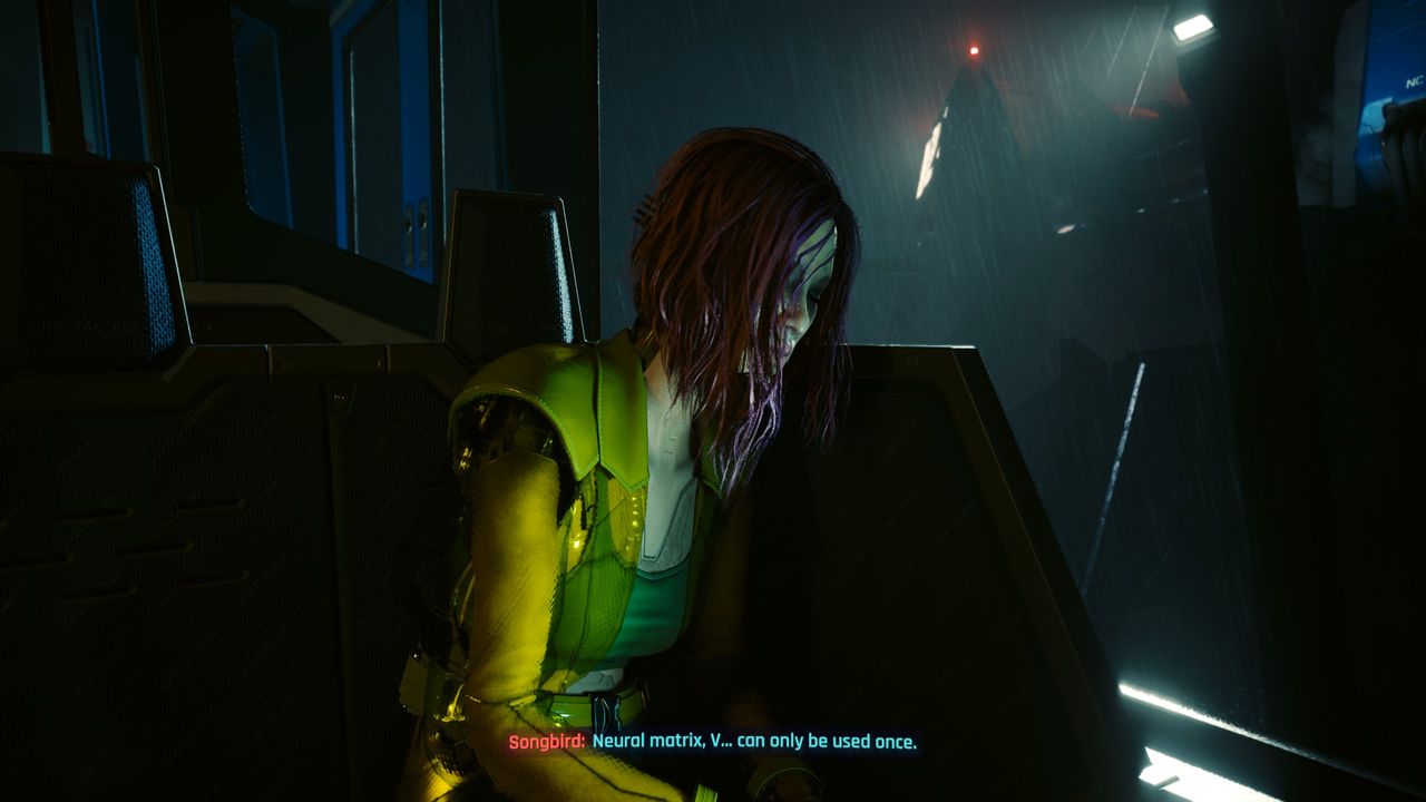 Cyberpunk 2077: Phantom Liberty endings - Songbird on the train