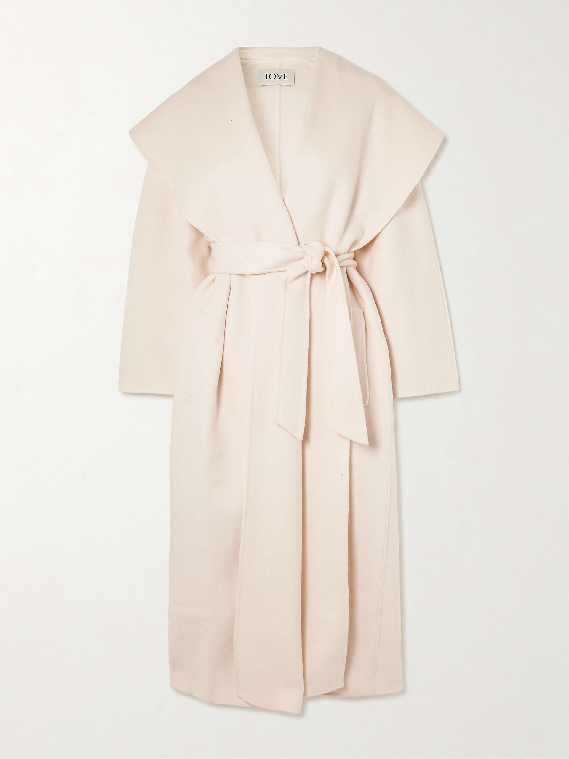 Ondine Belted Wool-Blend Coat