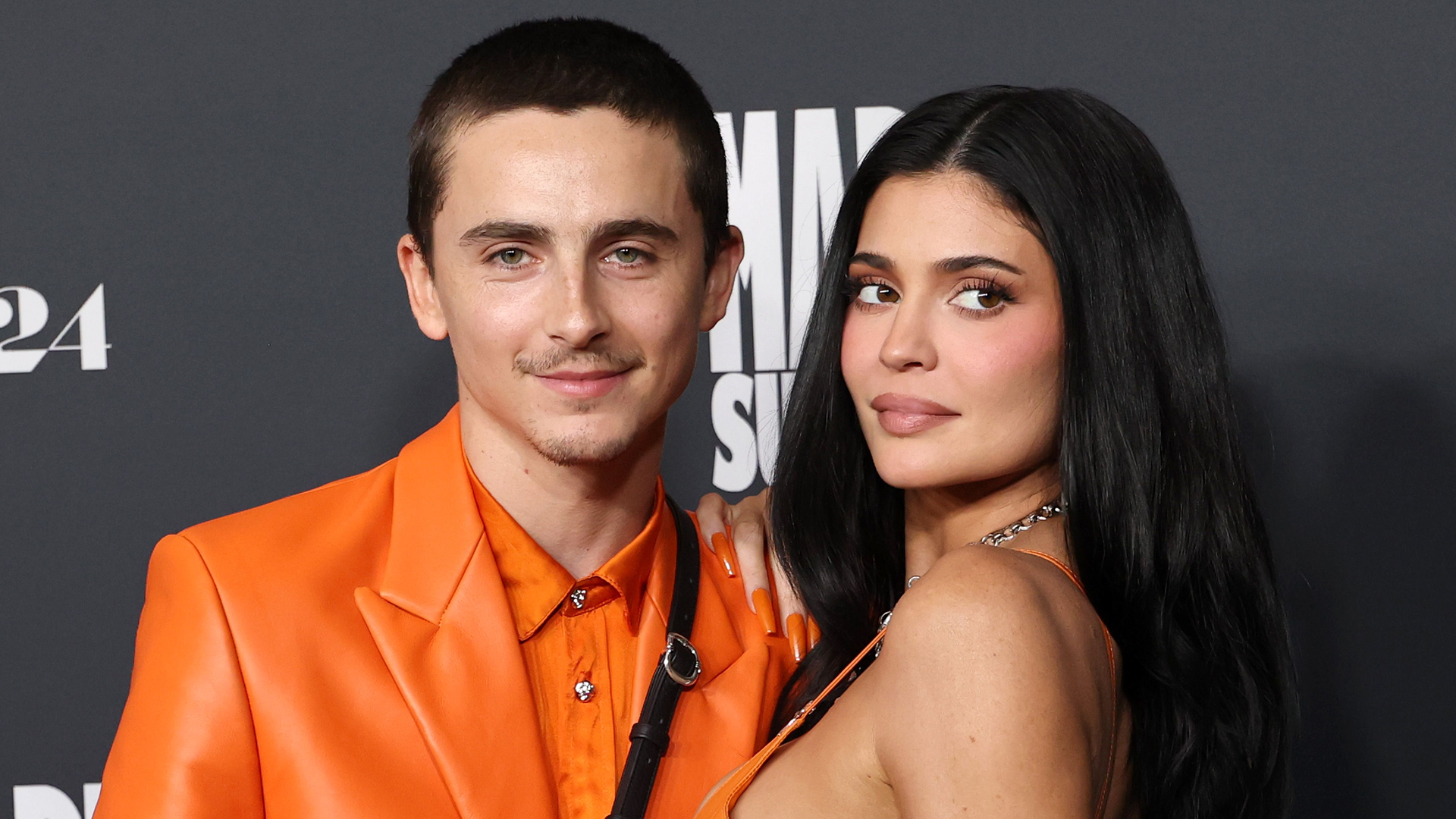 Timothée Chalamet and Kylie Jenner walked the red carpet together at the Marty Supreme premiere in matching orange leather looks