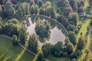 Princess Diana's island gravesite taken from above