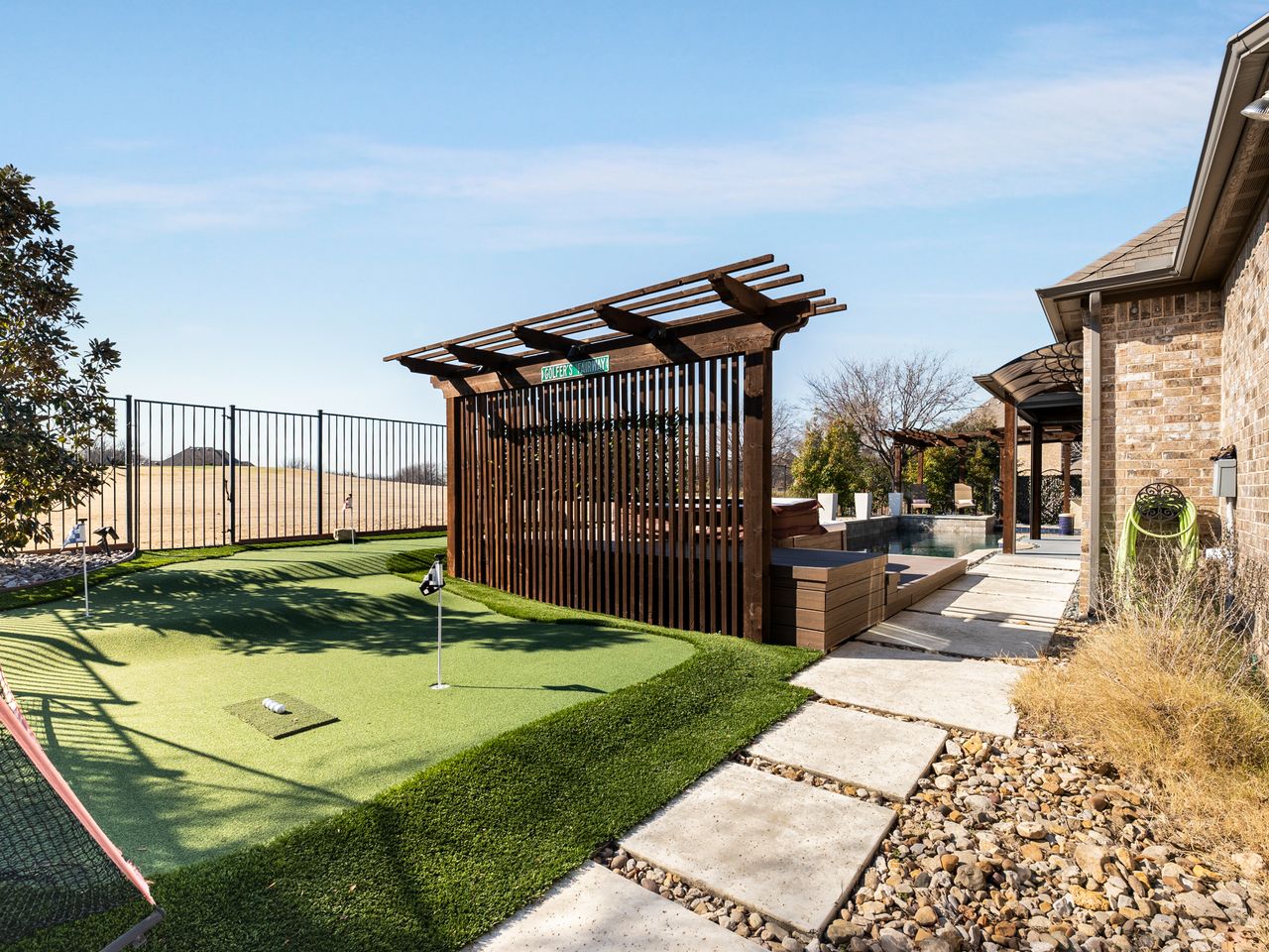 A home for sale by the Whitworth course at Trophy Club in Texas.