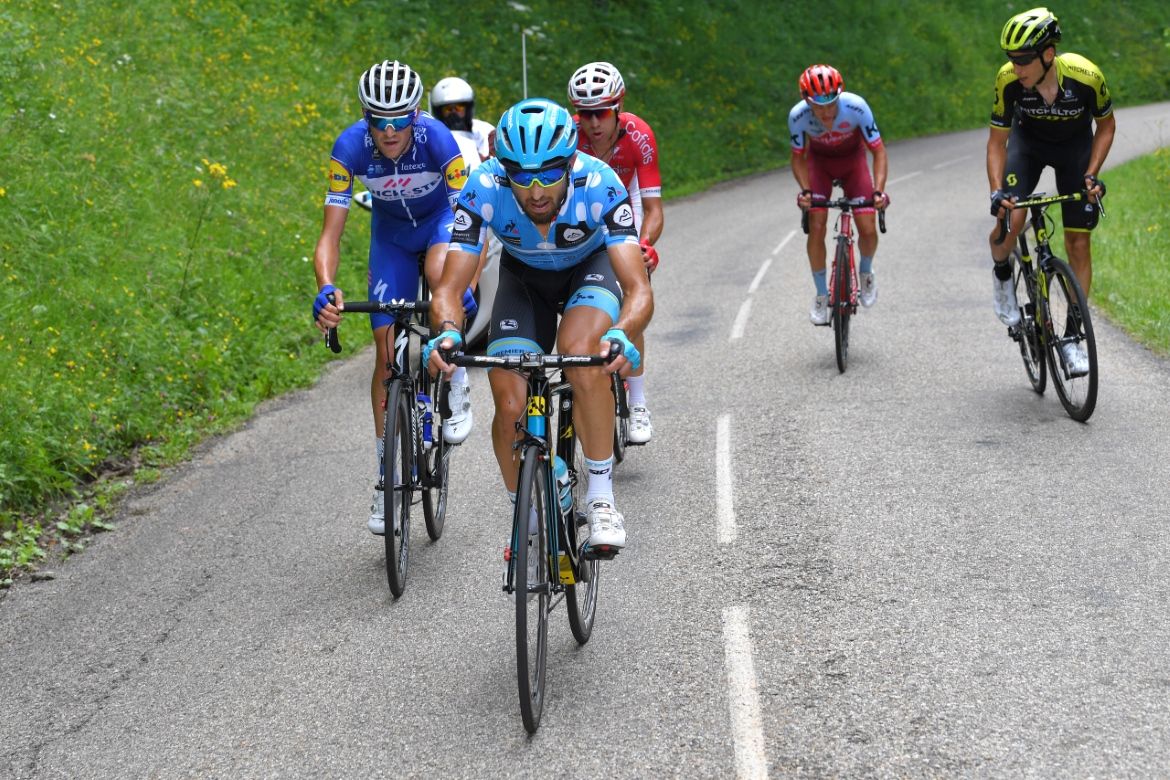 Dario Cataldo (Astana) in the mountains jersey