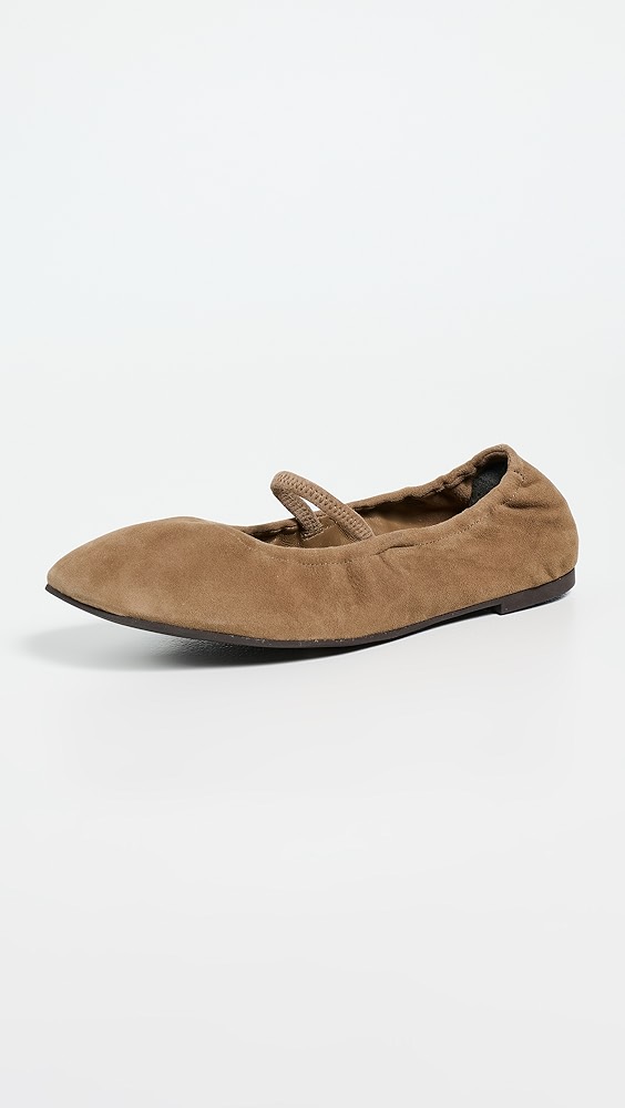 Reformation Buffy Ruched Ballet Flats