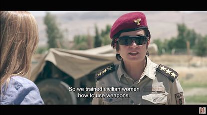 Samantha Bee talks to the female Peshmerga