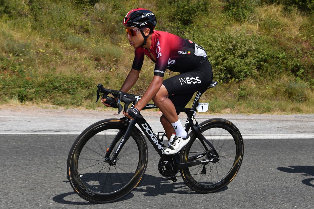 BEZIERS FRANCE AUGUST 01 Egan Bernal of Colombia and Team Ineos during the 44th La Route dOccitanie La Depeche du Midi 2020 Stage 1 a 187km stage from Saint Affrique to Cazouls ls Bziers RouteOccitanie RDO2020 on August 01 2020 in Beziers France Photo by Justin SetterfieldGetty Images