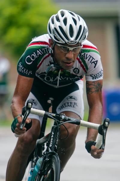 Luis Amaran (Colavita) went solo as soon as the race started.