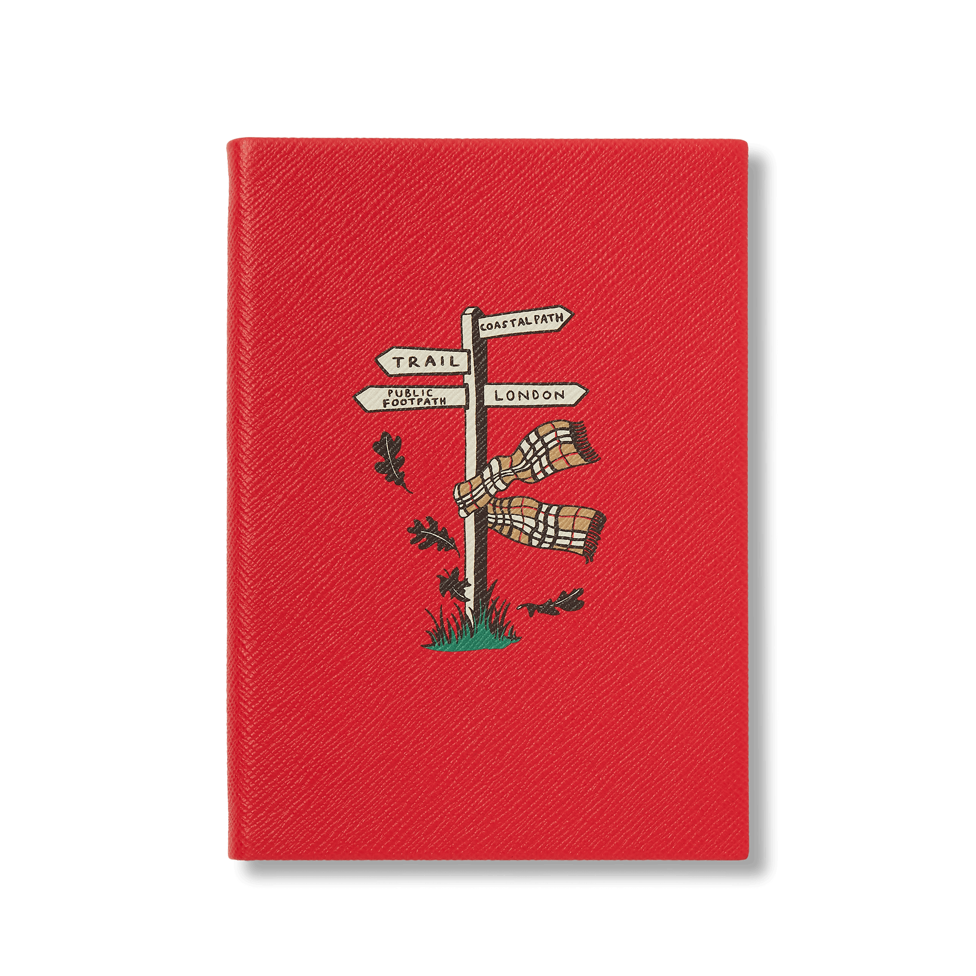 Burberry X Smythson Soho Notebook in Panama - Scarlet Red