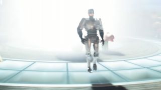 RoboCop in front of a white background in Ready Player One