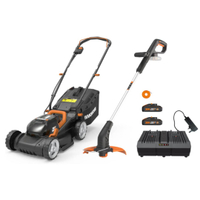 Worx WG927E 40V Cordless Lawnmower & Trimmer Twin Pack