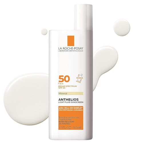 La Roche-Posay Anthelios Mineral Ultra-Light Face Sunscreen Spf 50, Zinc Oxide Sunscreen for Face, 100% Mineral Sunblock, Oil Free for Sensitive Skin, Daily Sun Protection