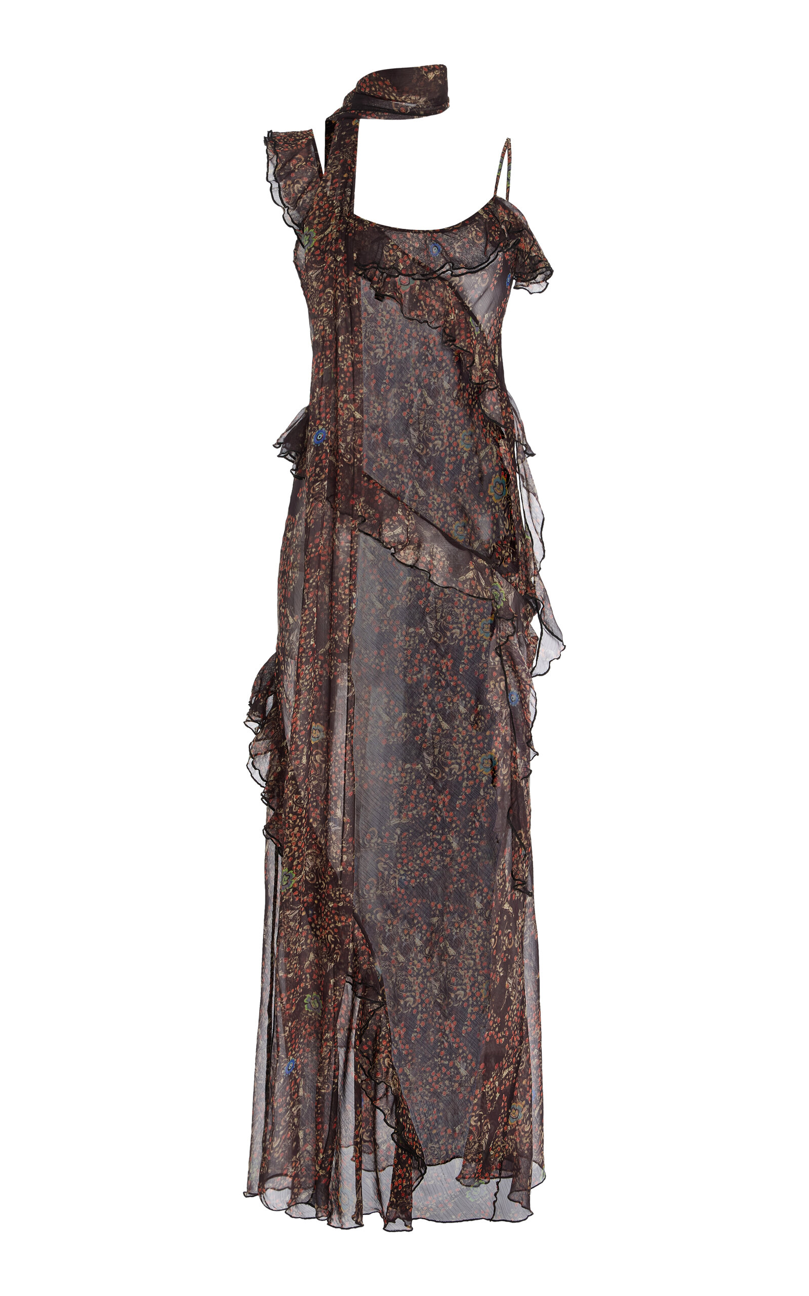 Exclusive Monica Printed Chiffon Maxi Dress