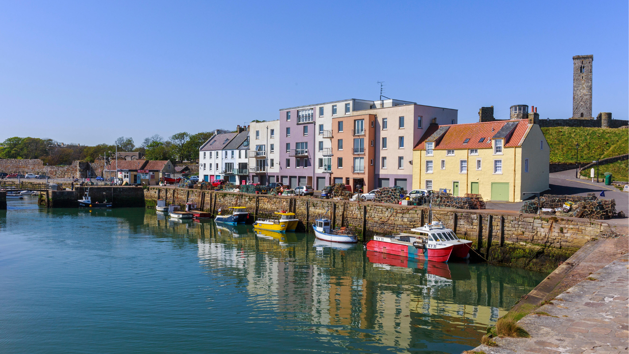 Harbour at St Andrews, Fife, Scotland.