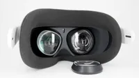The Oculus Quest 2 Prescription Lens Adapter inside a Quest 2 headset