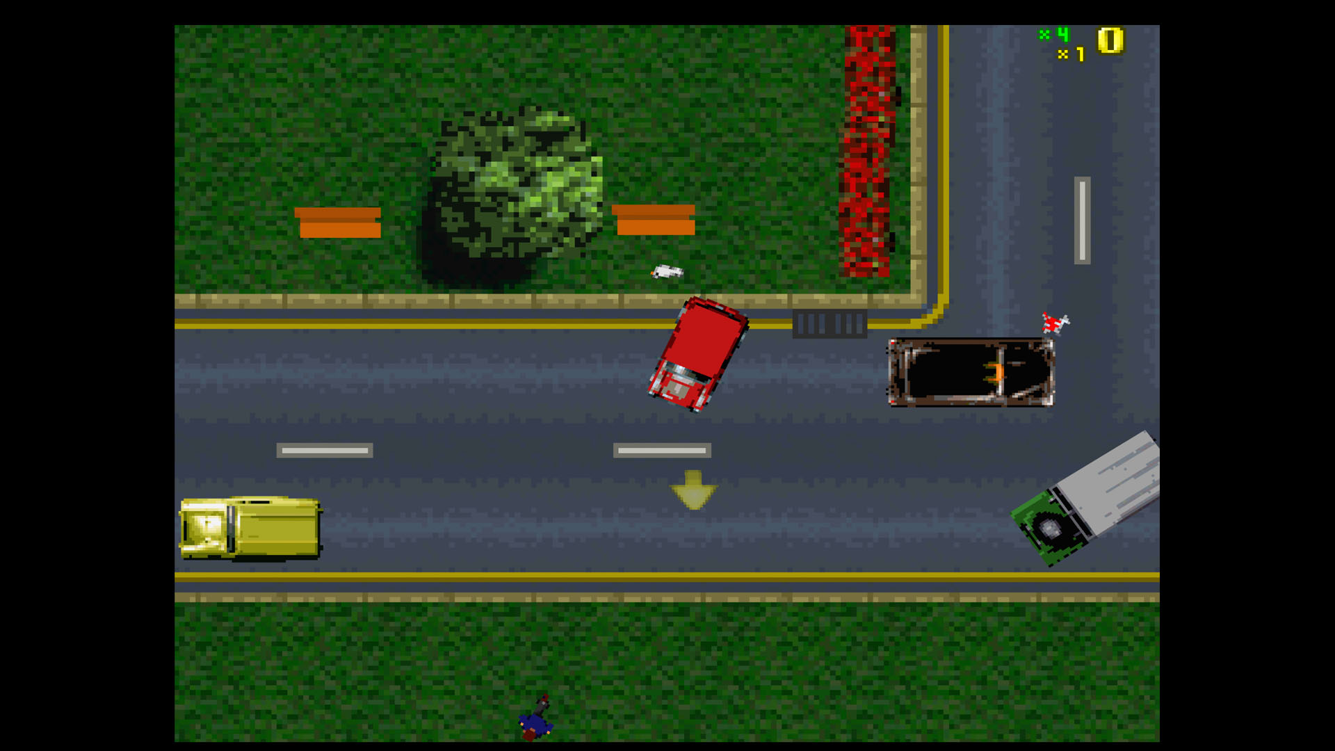 Driving a mini through Hyde Park in Grand Theft Auto: London 1969