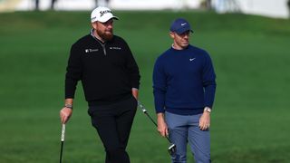 Shane Lowry and Rory McIlroy at the Pebble Beach Pro-Am