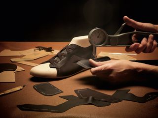Zegna Triple Stich being made with SecondSkin leather