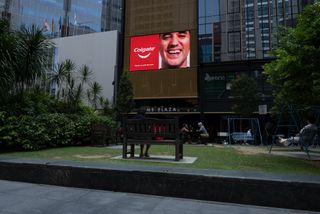 Colgate campaign on a billboard