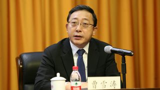 President of Nankai University Cao Xuetao speaks at Nankai University on Jan. 3, 2018, in Tianjin, China.