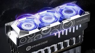 Origin Code Vortex DDR5 RAM close up of cooler