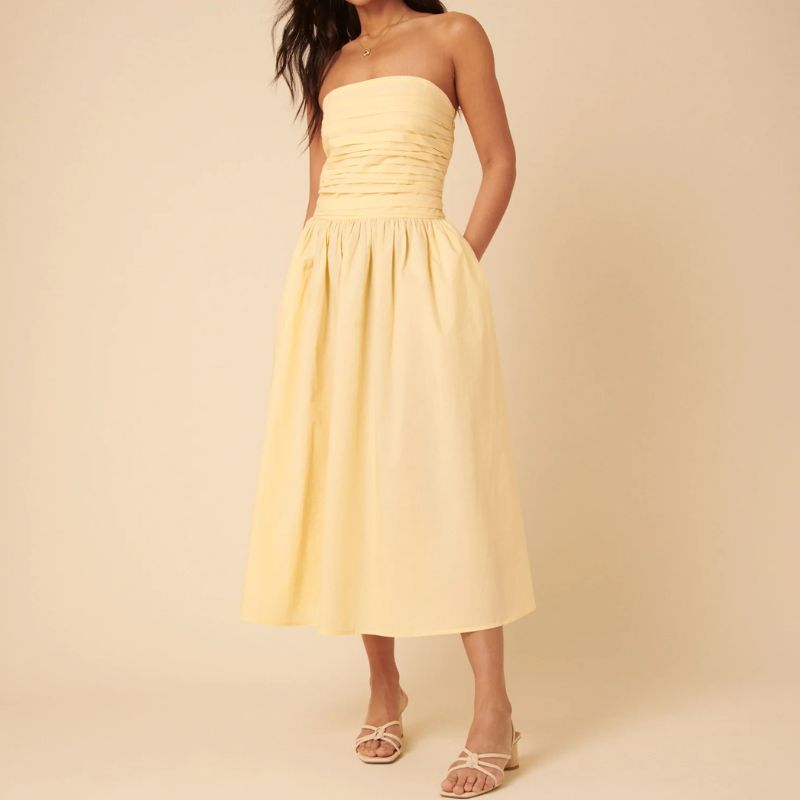 butter yellow dress from Nobody&#039;s Child