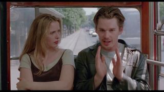 Ethan Hawke and Julia Delpy in Before Sunrise.
