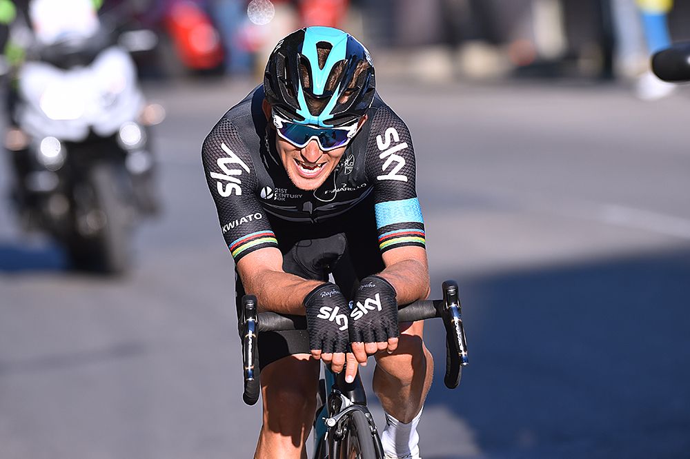 Michal Kwiatkowski (Sky) on the attack