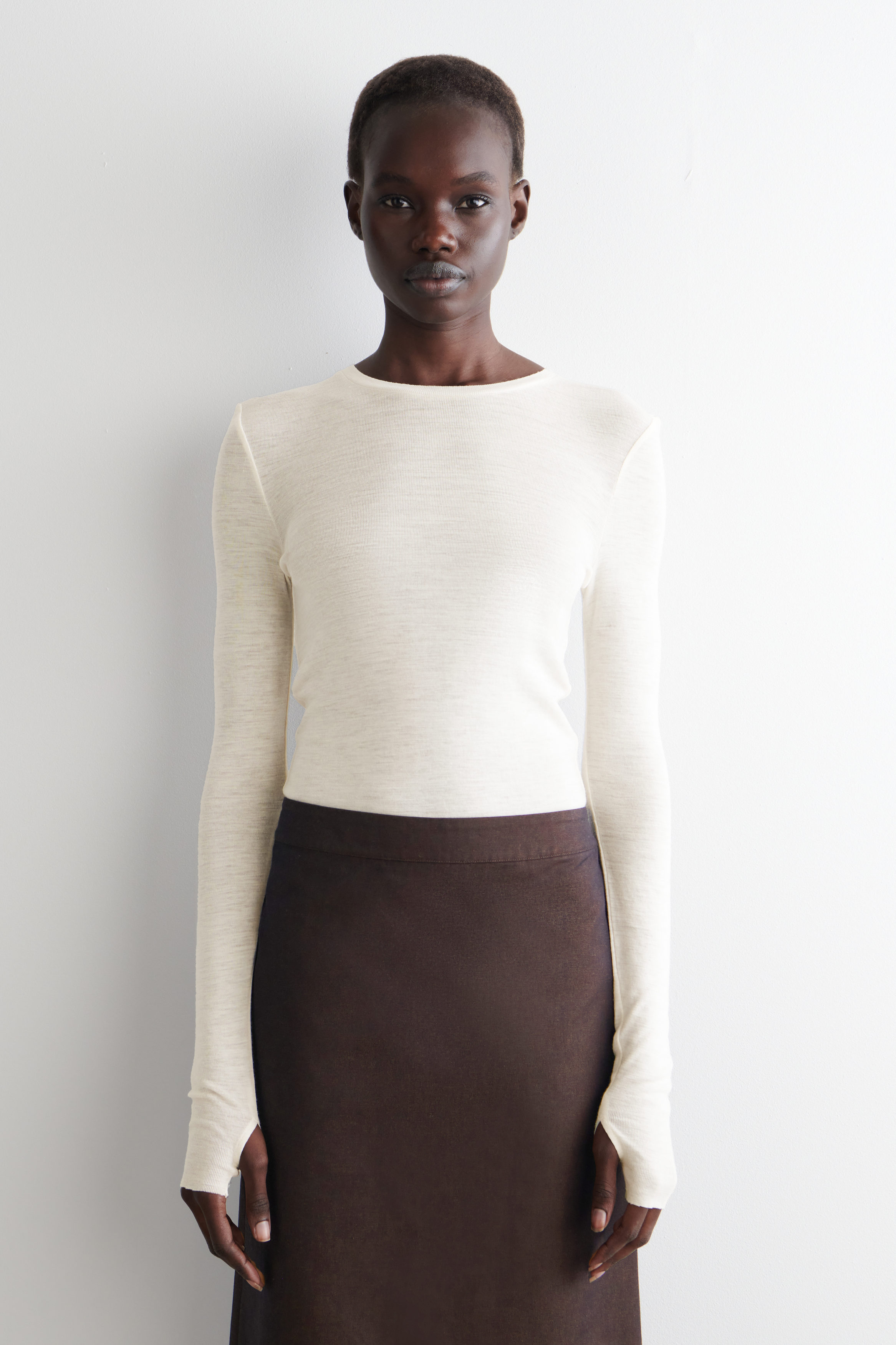 Crew-Neck Merino Wool Top